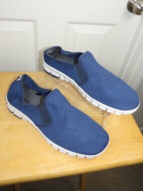 NoSox Men's Wino Slip On Casual Loafers Size 12 in Navy Blue/White NWOB